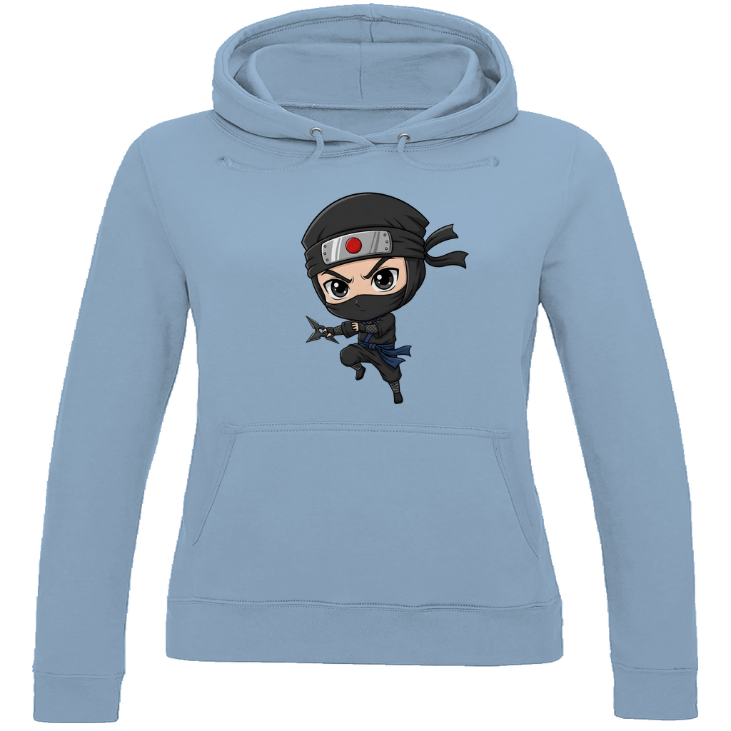 Damen Hoodie Ninja Chibiki Shinobi with Shuriken