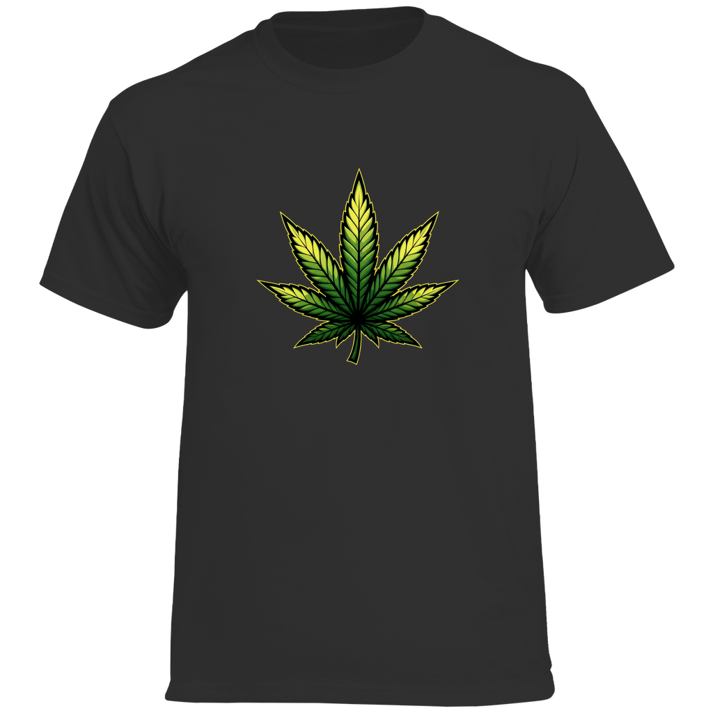 Herren Heavy Cotton T-Shirt Cannabis Logo