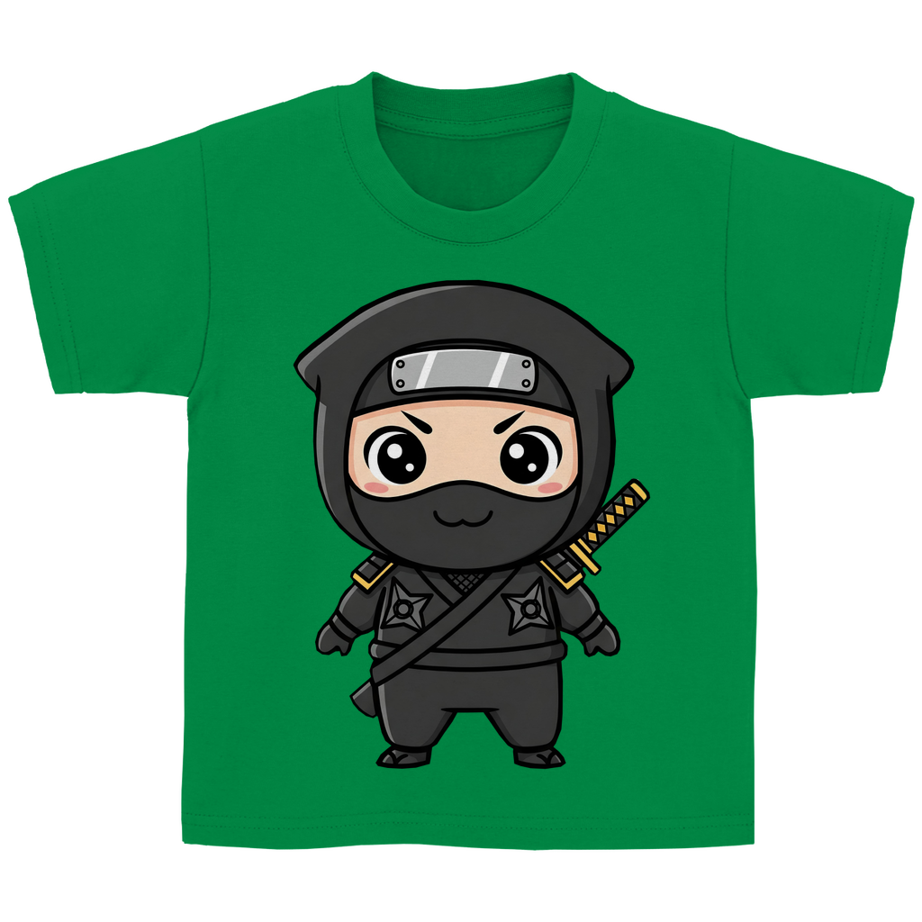 Kinder Basic T-Shirt Ninja Chibiki Shinobi black