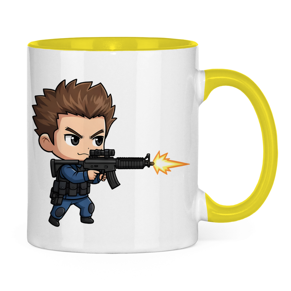 Tasse zweifarbig Soldier Police Counter Strike Chibiki