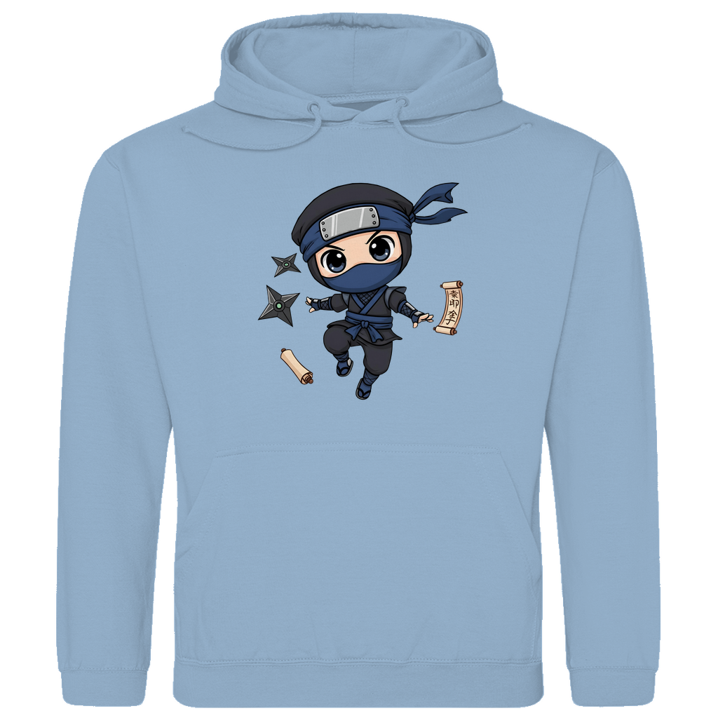 Herren Hoodie Ninja Chibiki Shinobi scrolls and shuriken