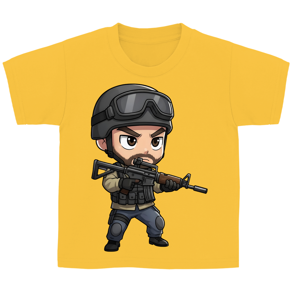 Kinder Basic T-Shirt Soldier Police Counter Strike Chibiki Special Force