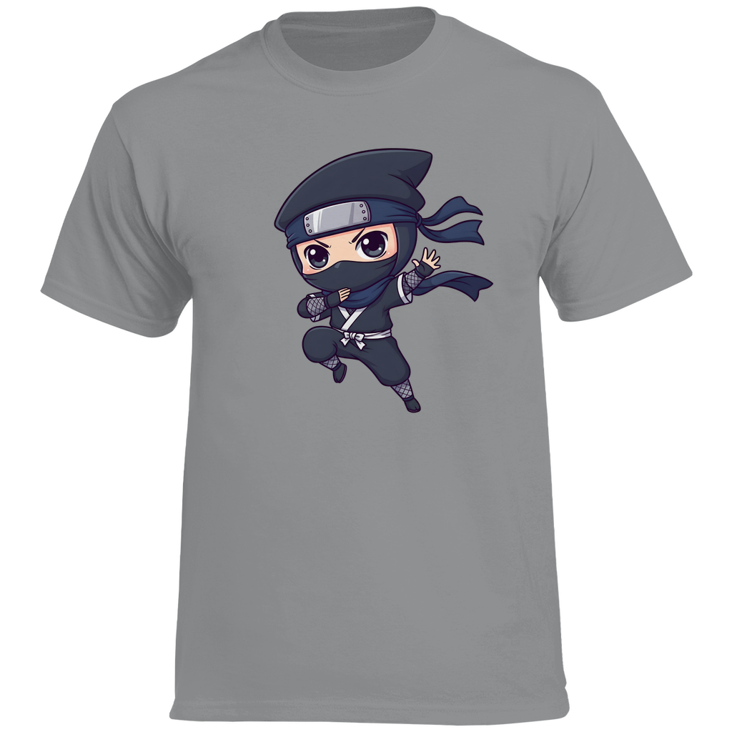 Herren Heavy Cotton T-Shirt Ninja Chibiki Shinobi