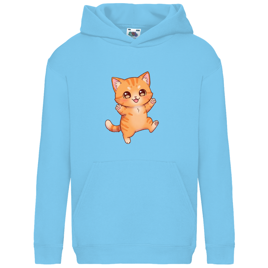 Kids Basic Hoodie kitty cat brownie