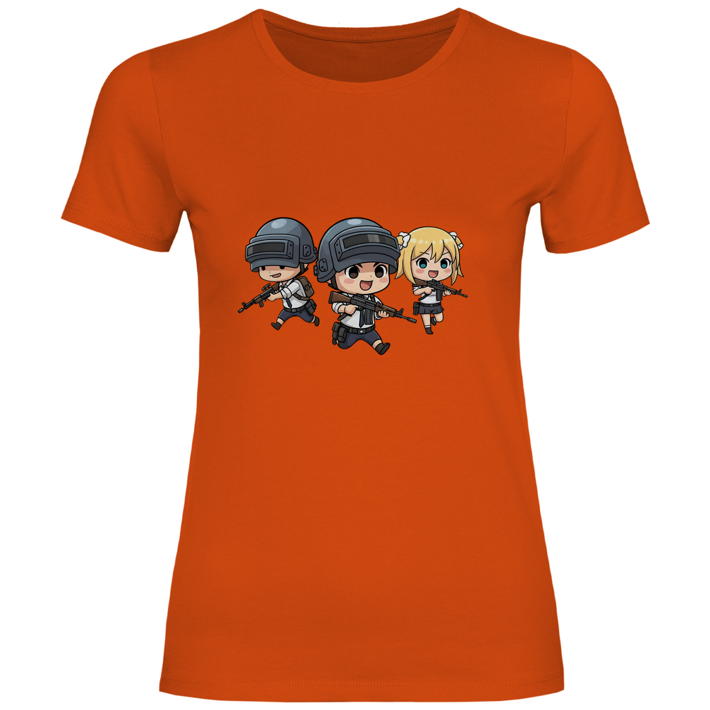 Damen T-Shirt Battle Royal PUBG Chibiki