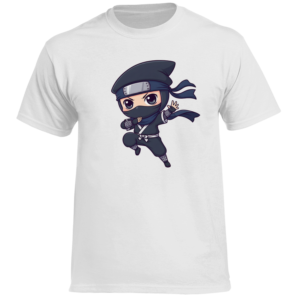 Herren Heavy Cotton T-Shirt Ninja Chibiki Shinobi