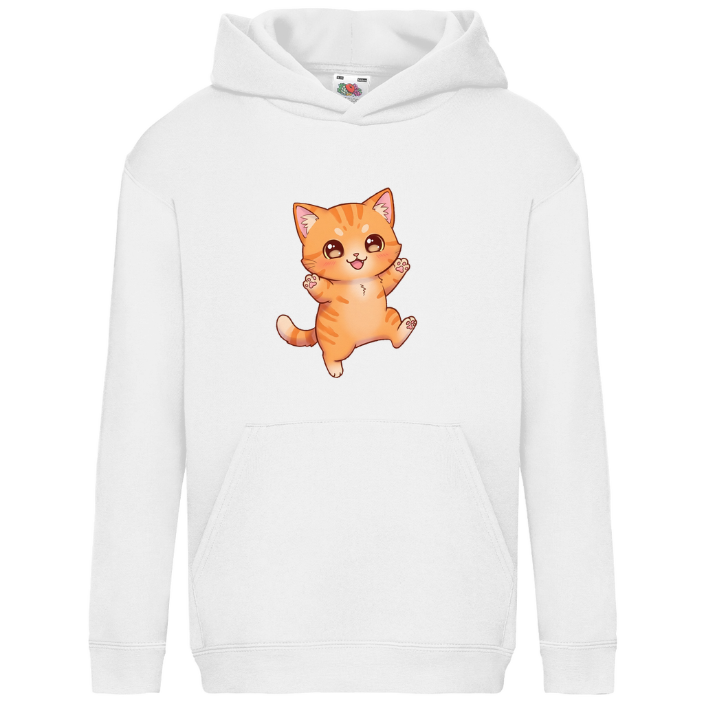 Kids Basic Hoodie kitty cat brownie