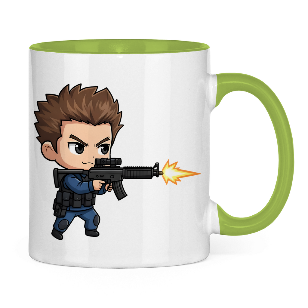 Tasse zweifarbig Soldier Police Counter Strike Chibiki