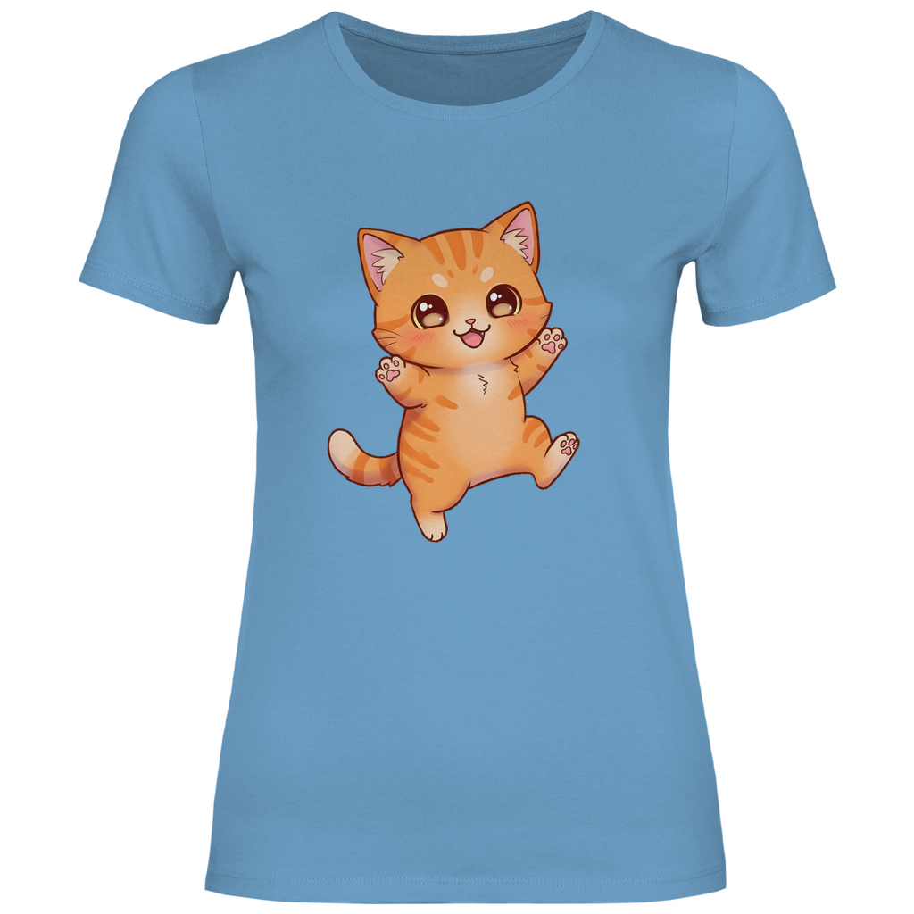 Damen T-Shirt kitty cat brownie