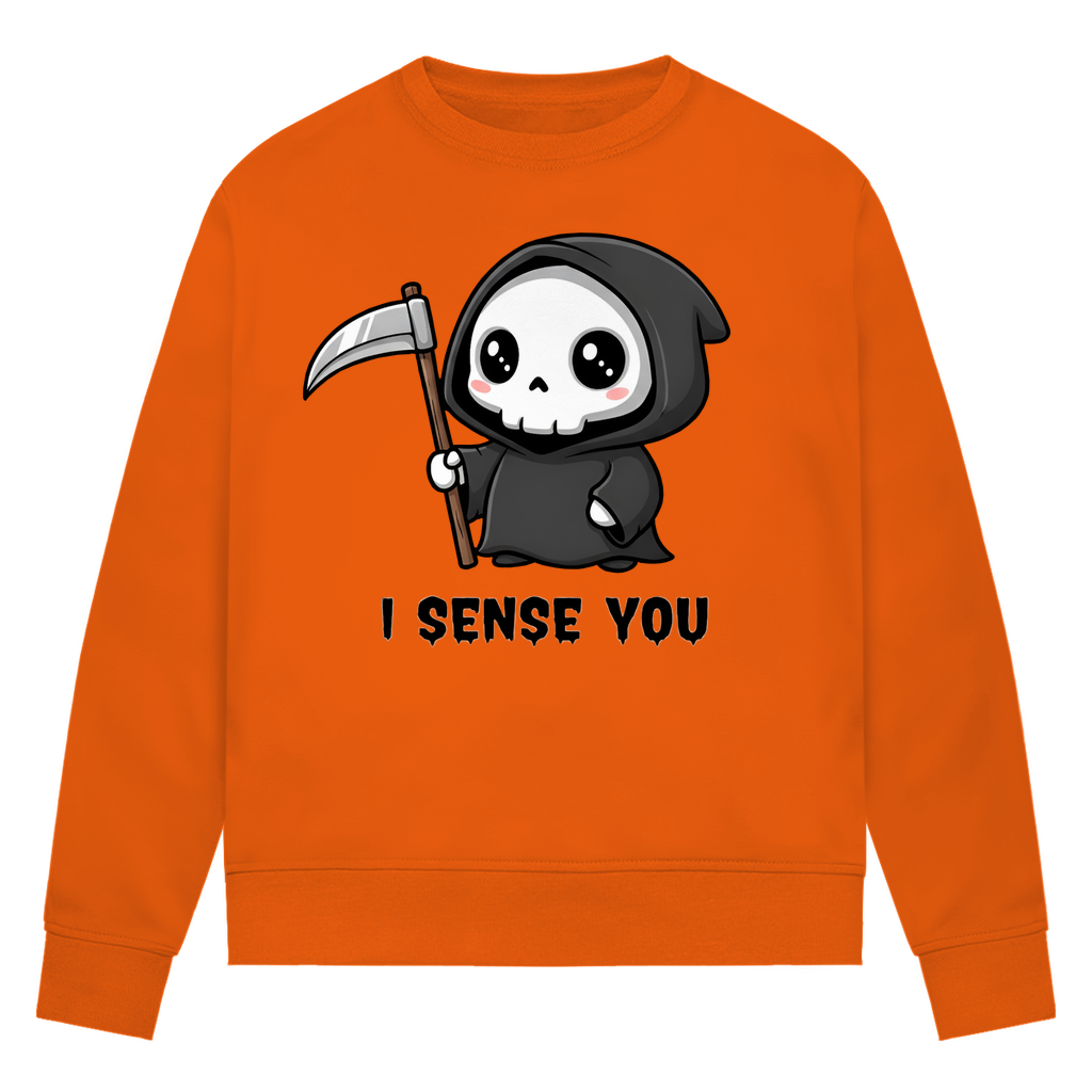 Damen Premium Bio Sweatshirt Reaper chibi Sensenmann
