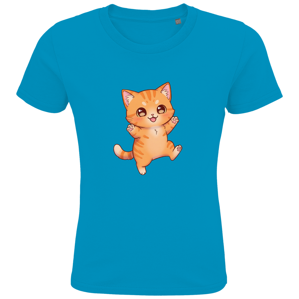 Kids Premium Organic T-Shirt kitty cat brownie