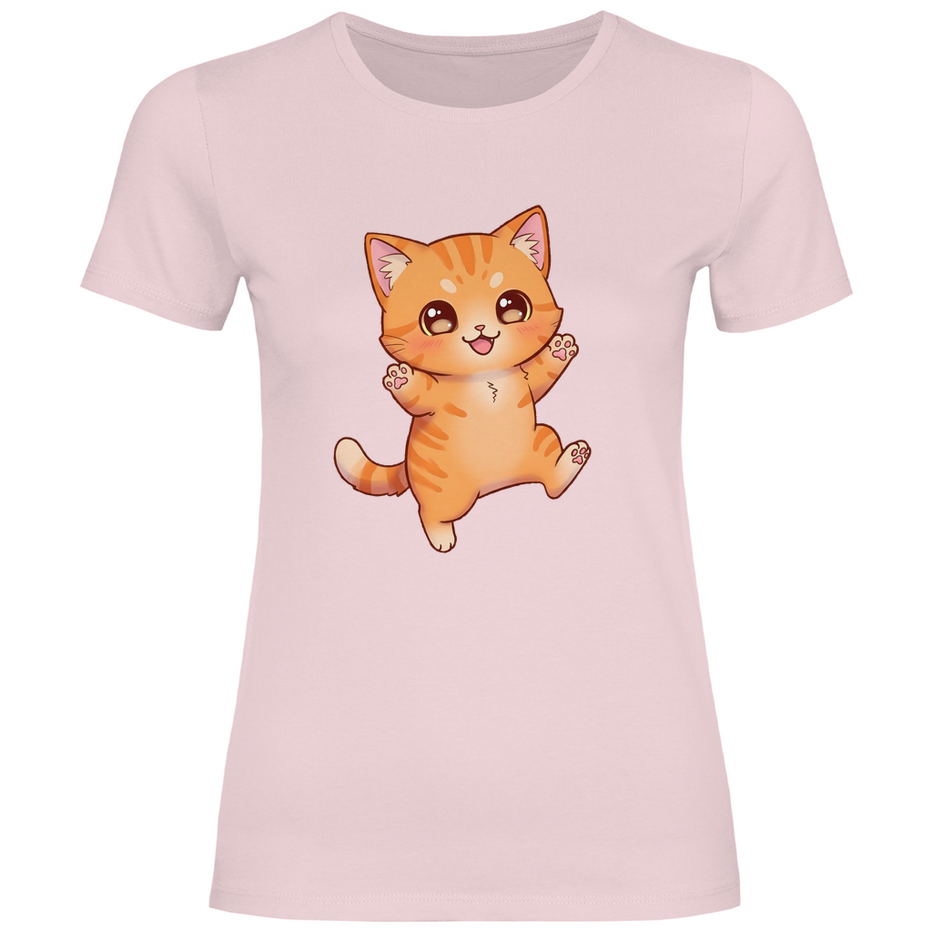 Damen T-Shirt kitty cat brownie