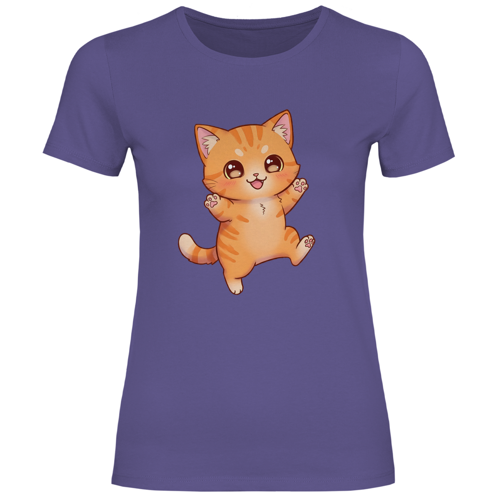 Damen T-Shirt kitty cat brownie