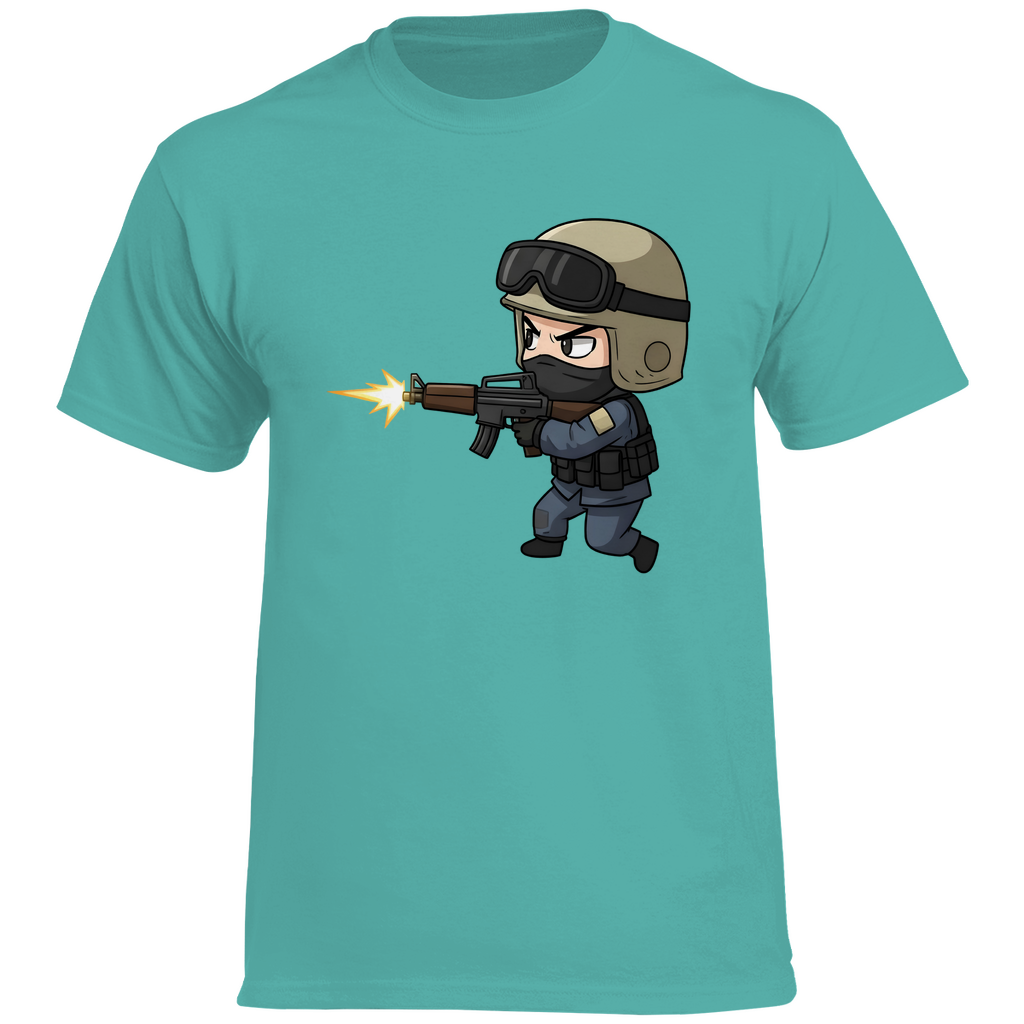 Herren Heavy Cotton T-Shirt Special Forces CSGO Chibiki Counter Strike