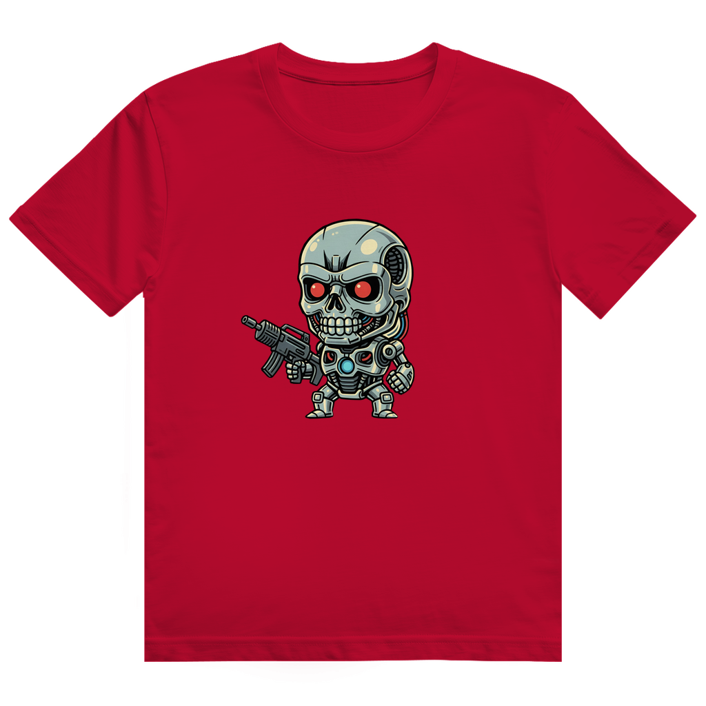 Herren Heavy Cotton T-Shirt Cyborg chibi Terminator