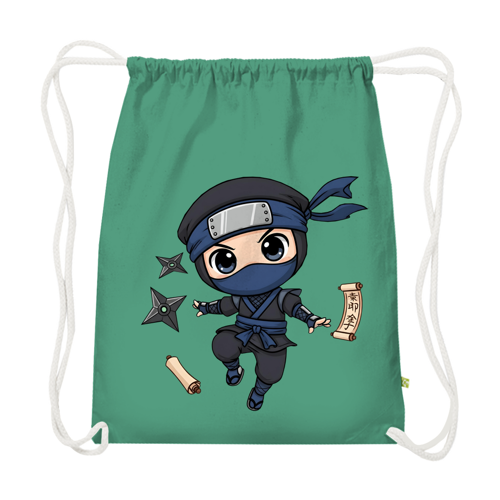 Premium Bio Turnbeutel Ninja Chibiki Shinobi scrolls and shuriken