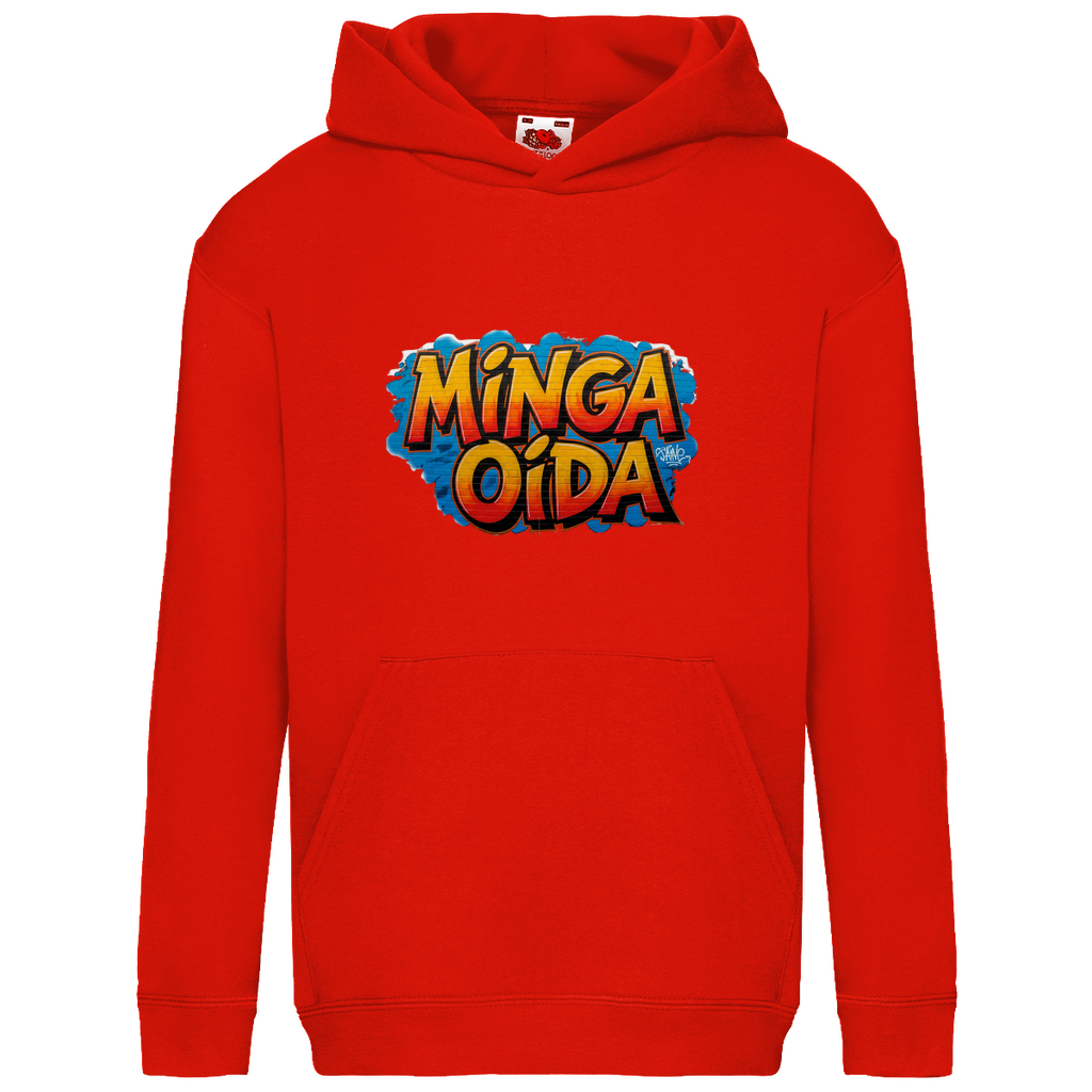 Kids Basic Hoodie Minga Oida Grafitti