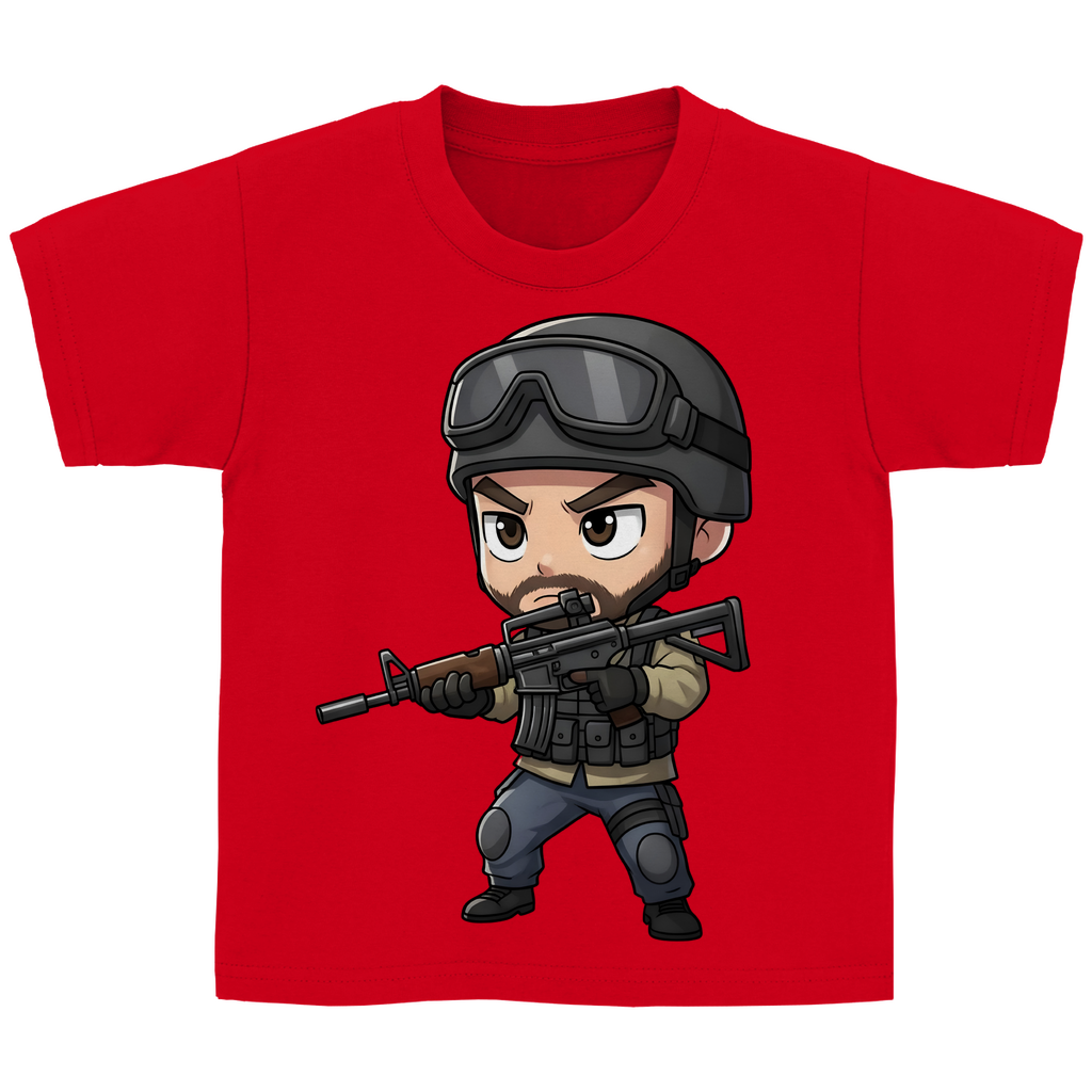 Kinder Basic T-Shirt Soldier Police Counter Strike Chibiki Special Force