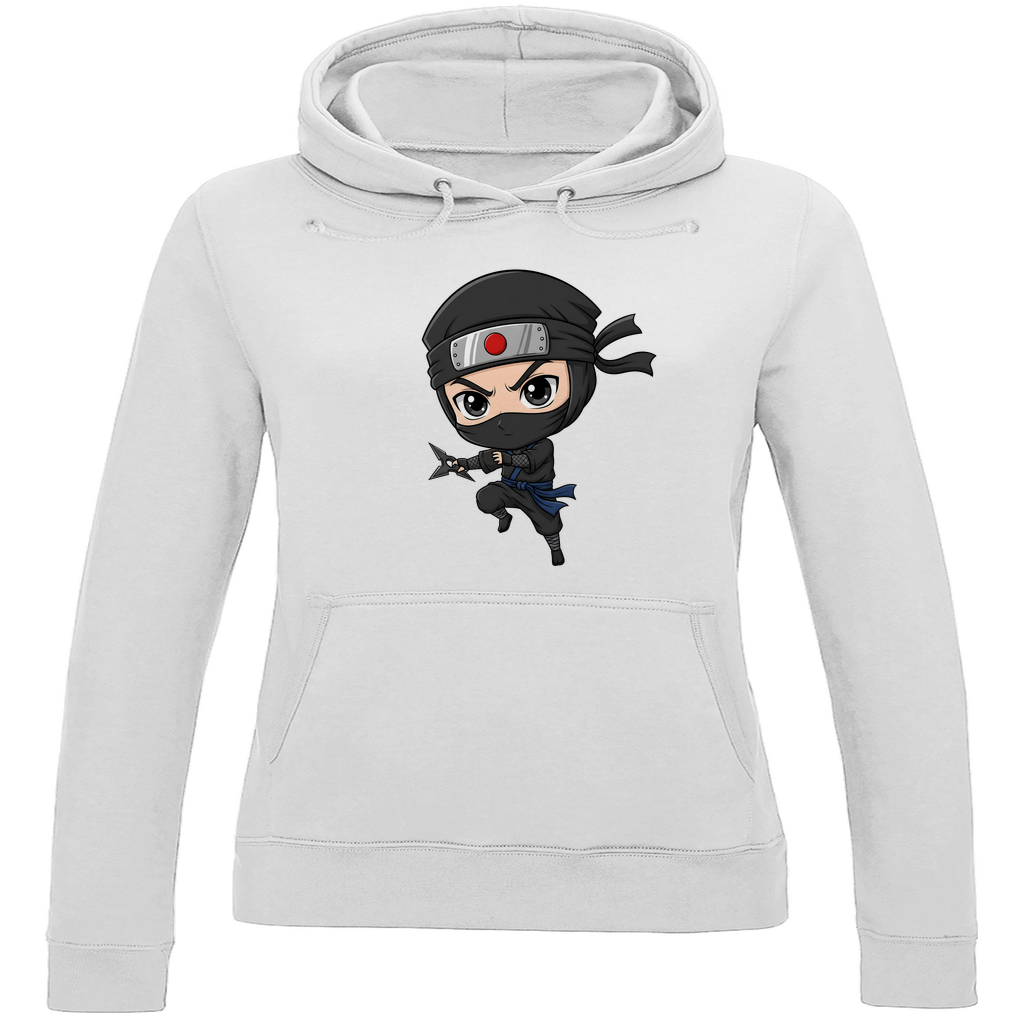Damen Hoodie Ninja Chibiki Shinobi with Shuriken
