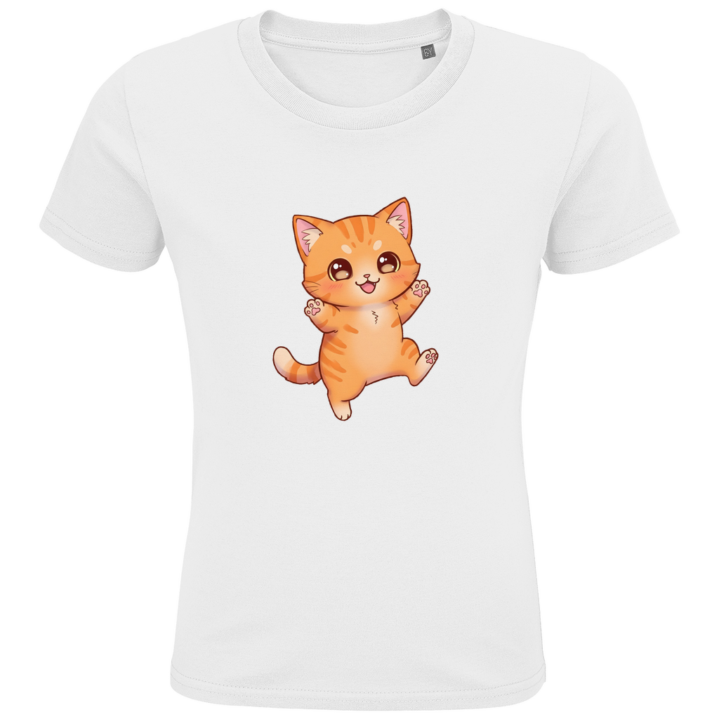 Kids Premium Organic T-Shirt kitty cat brownie