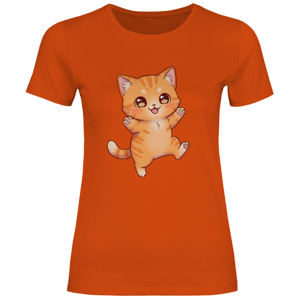 Damen T-Shirt kitty cat brownie