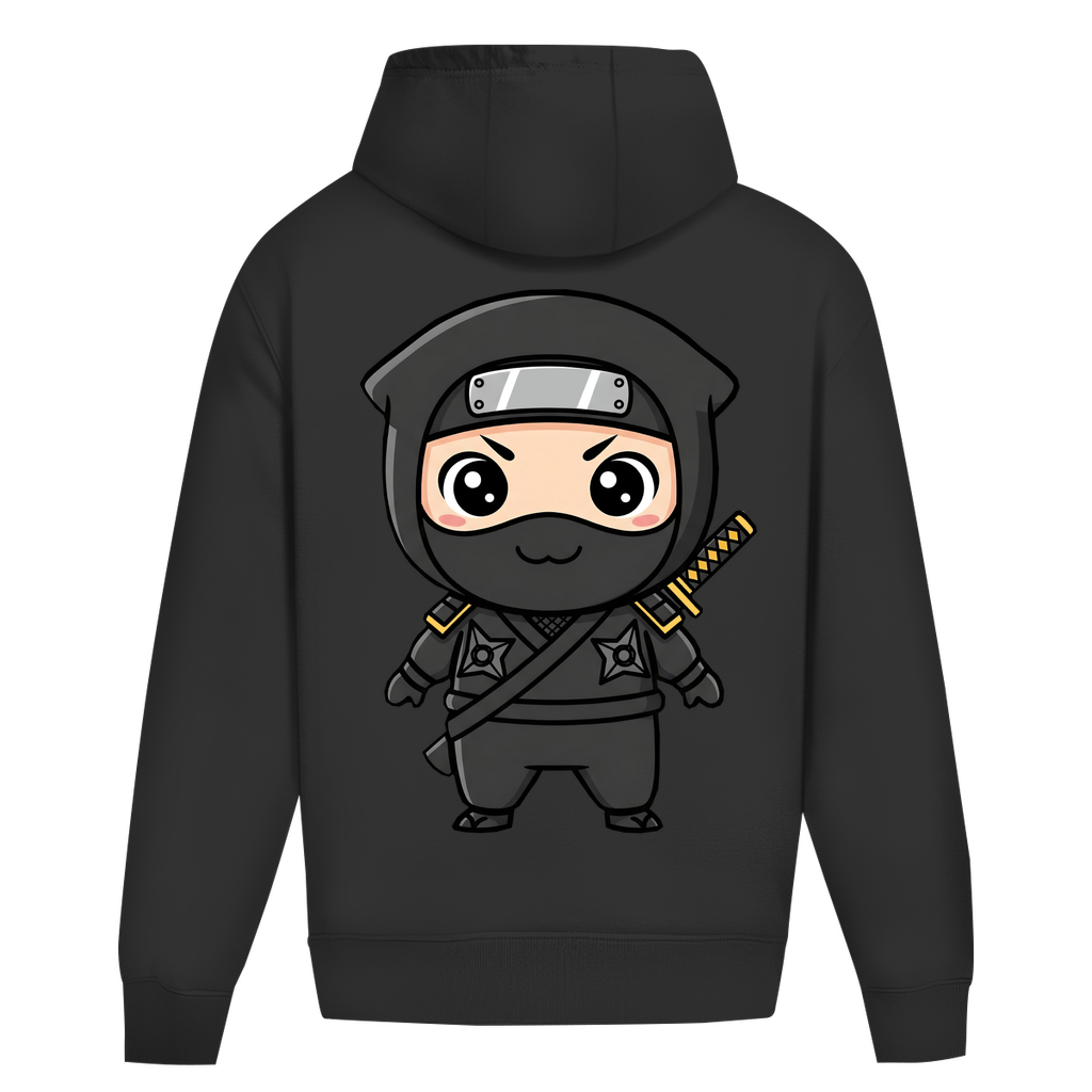 Oversize Hoodie Ohne Kordel Ninja Chibiki Shinobi black