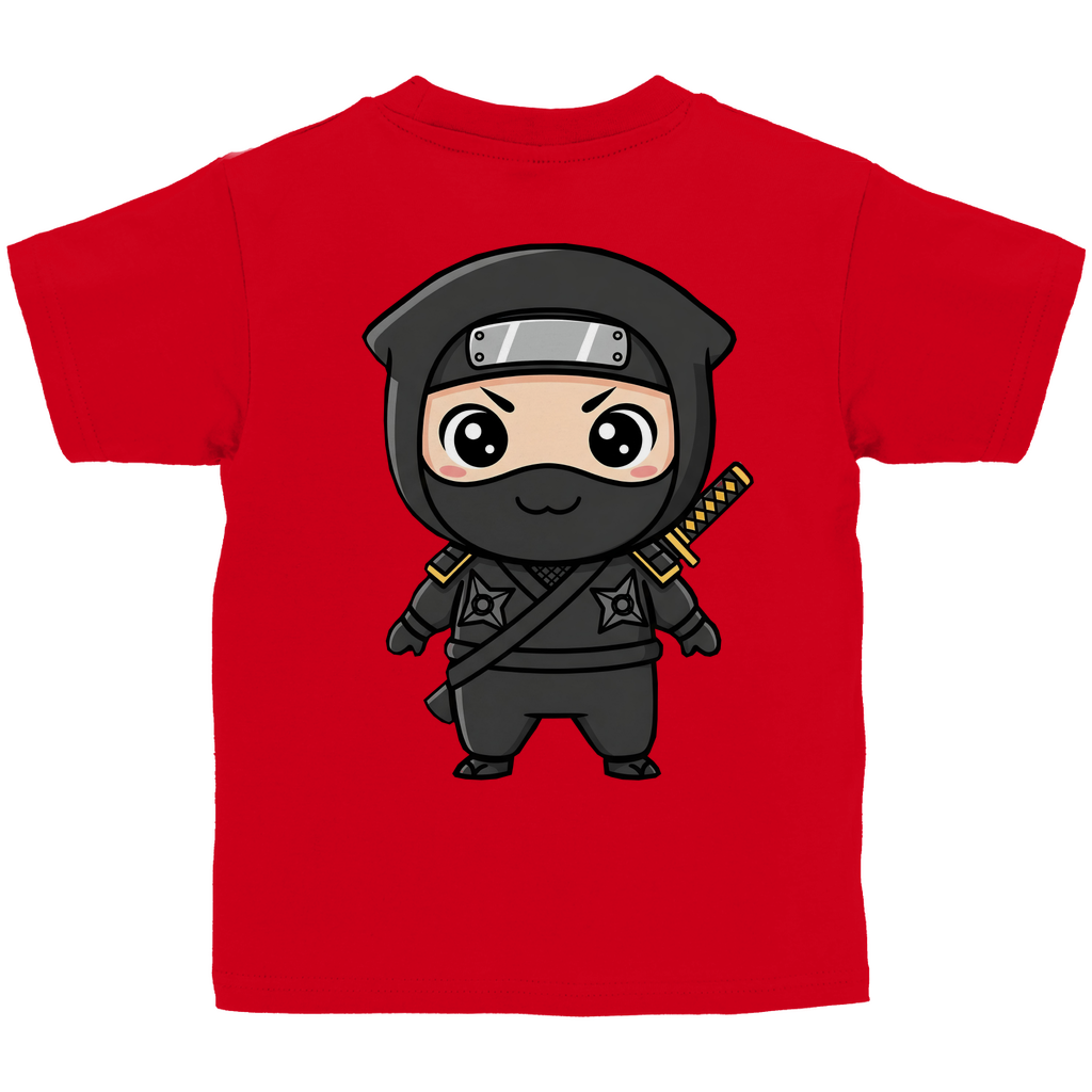Kinder Basic T-Shirt Ninja Chibiki Shinobi black