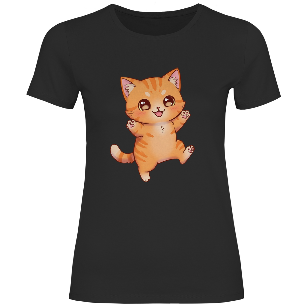 Damen T-Shirt kitty cat brownie