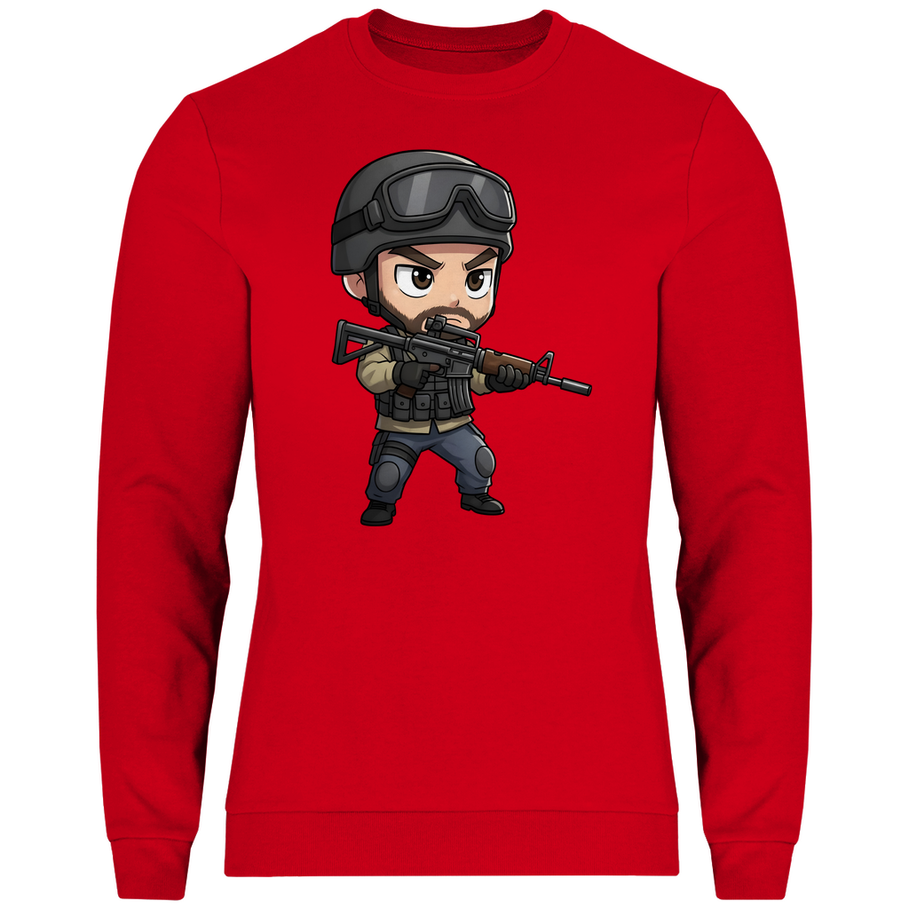Herren Sweatshirt Soldier Police Counter Strike Chibiki Special Force
