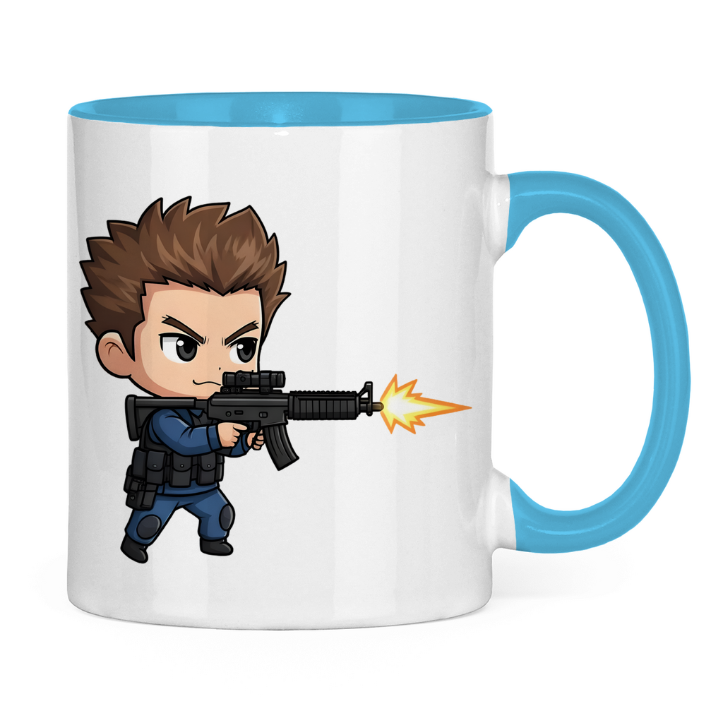 Tasse zweifarbig Soldier Police Counter Strike Chibiki