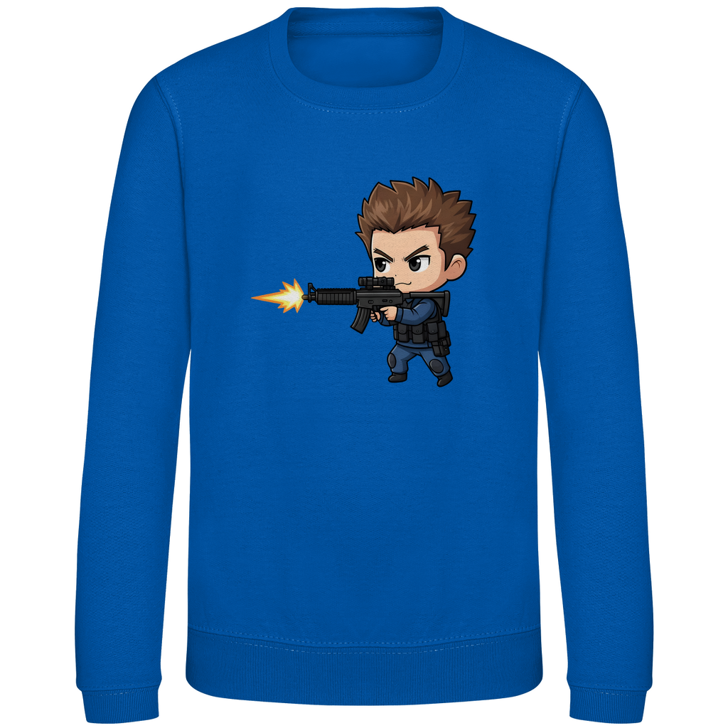 Kinder Sweatshirt Soldier Police Counter Strike Chibiki