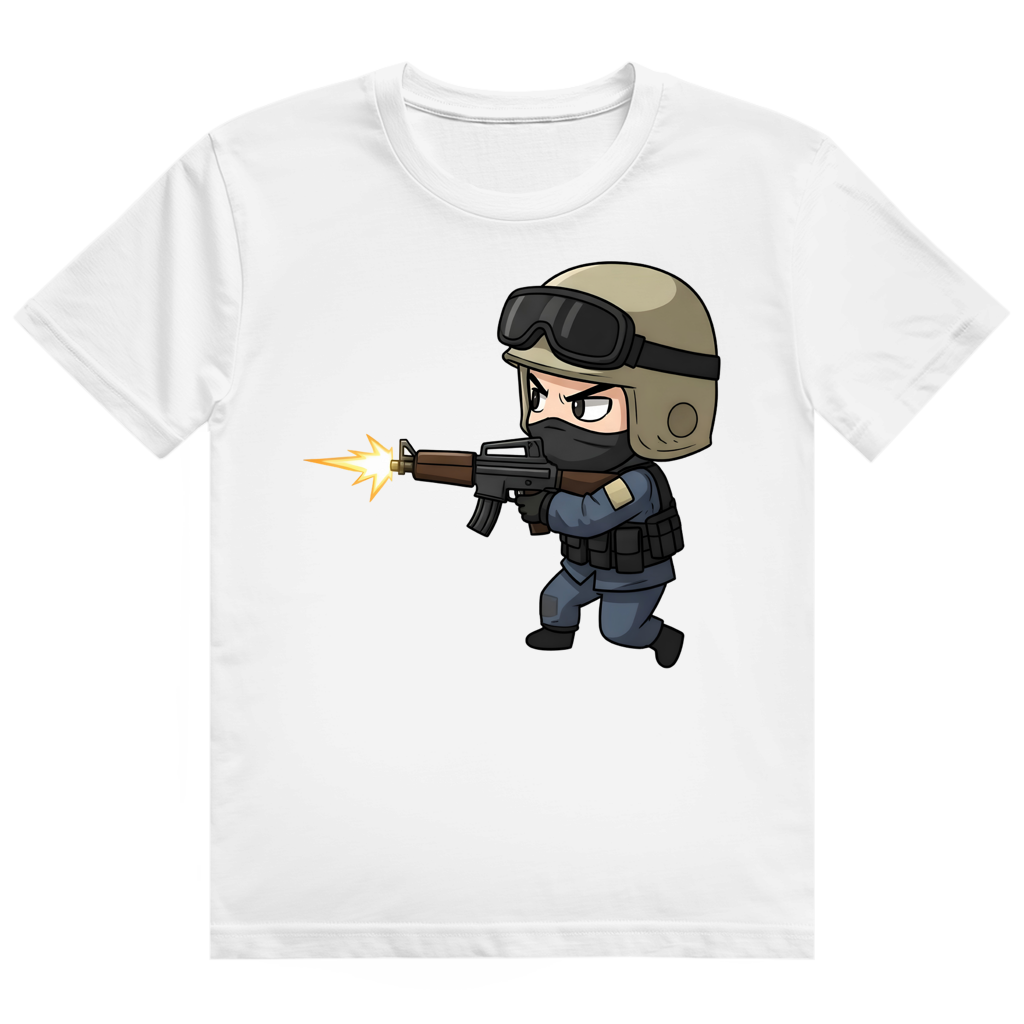 Herren Heavy Cotton T-Shirt Special Forces CSGO Chibiki Counter Strike
