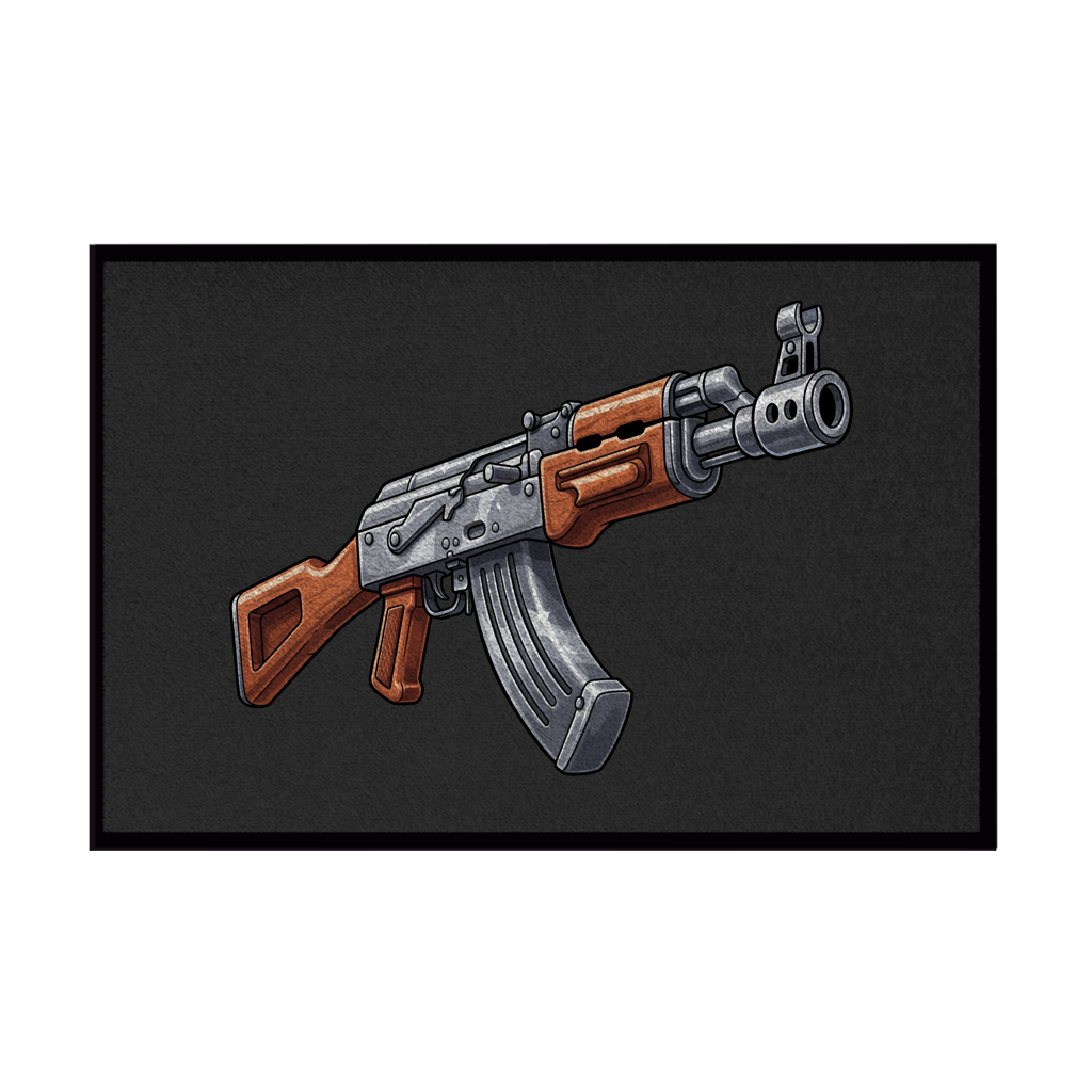 Fußmatte mit Gummirand AK 47