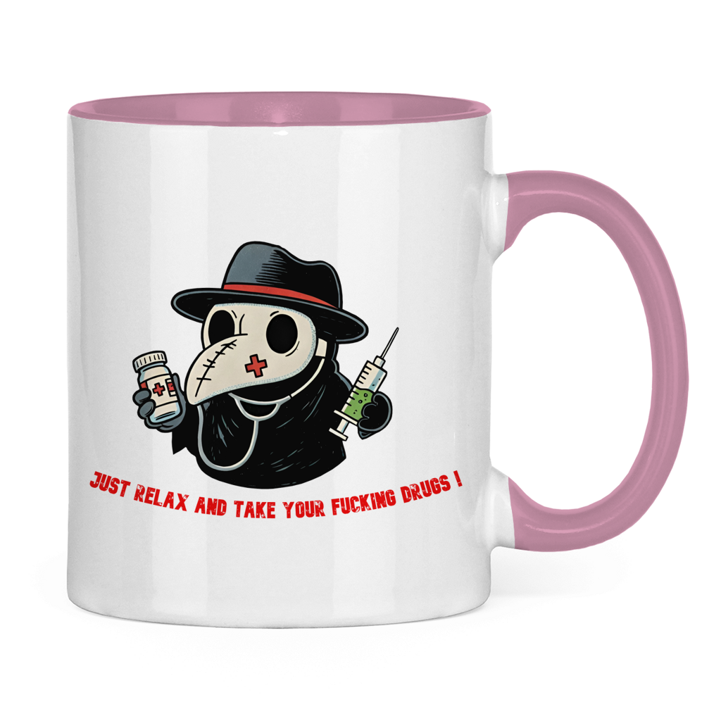 Tasse zweifarbig take your fucking meds