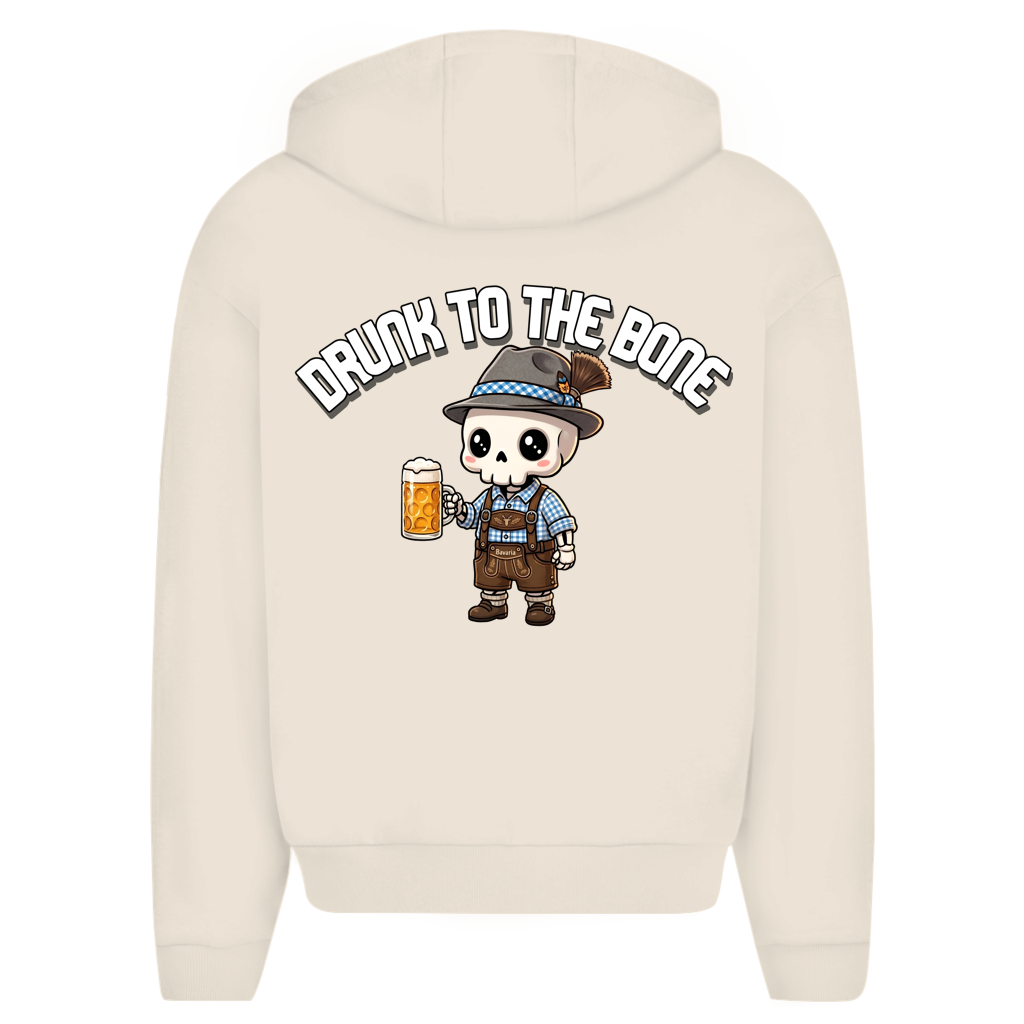 Herren Oversize Zipper Hoodie Drunk to the bone - Oktoberfest Wiesn 2026