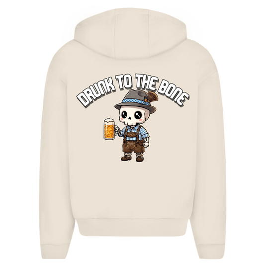 Herren Oversize Zipper Hoodie Drunk to the bone - Oktoberfest Wiesn 2026