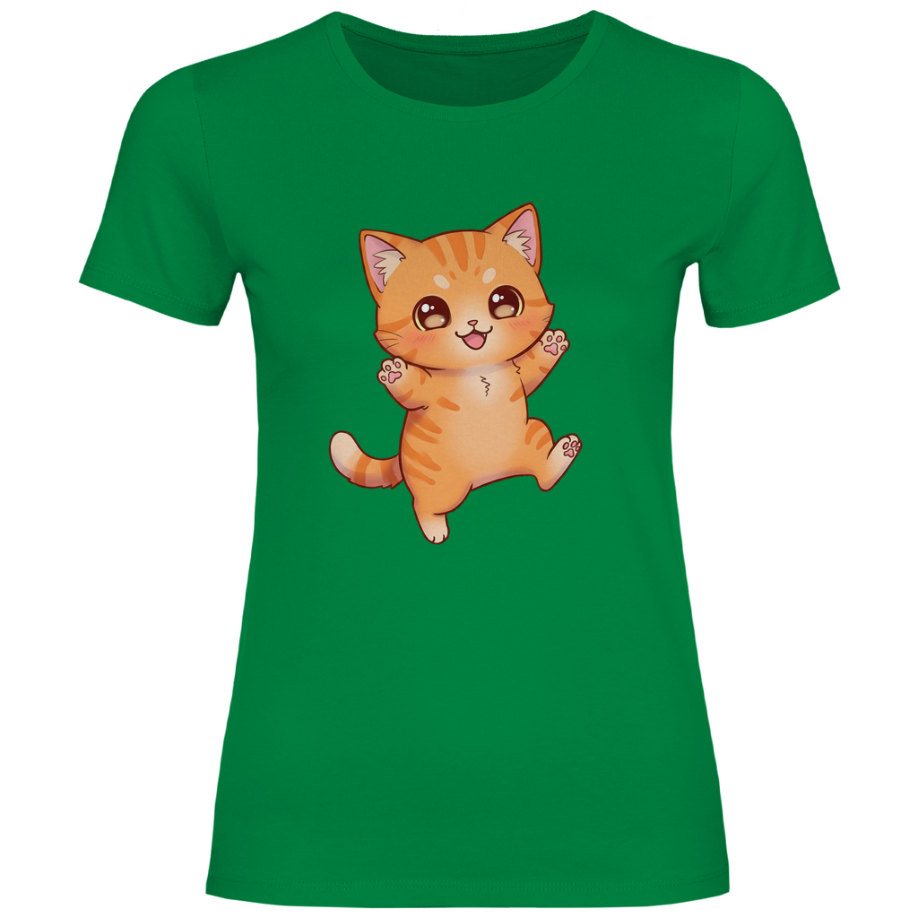 Damen T-Shirt kitty cat brownie
