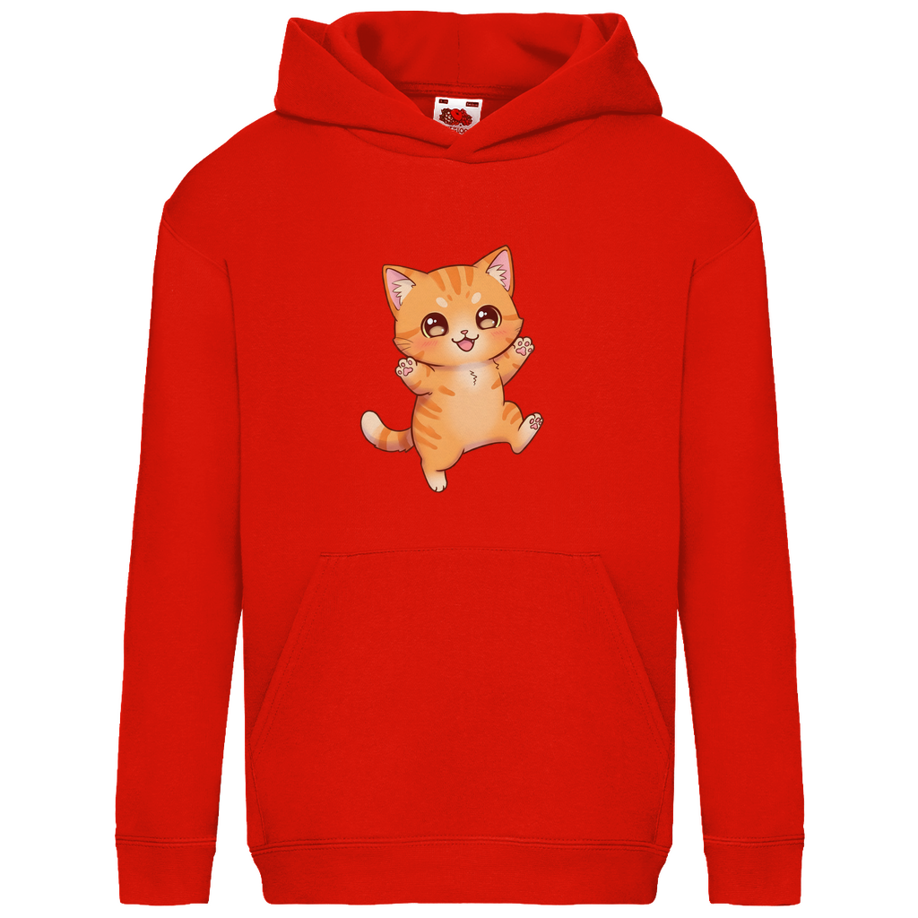 Kids Basic Hoodie kitty cat brownie