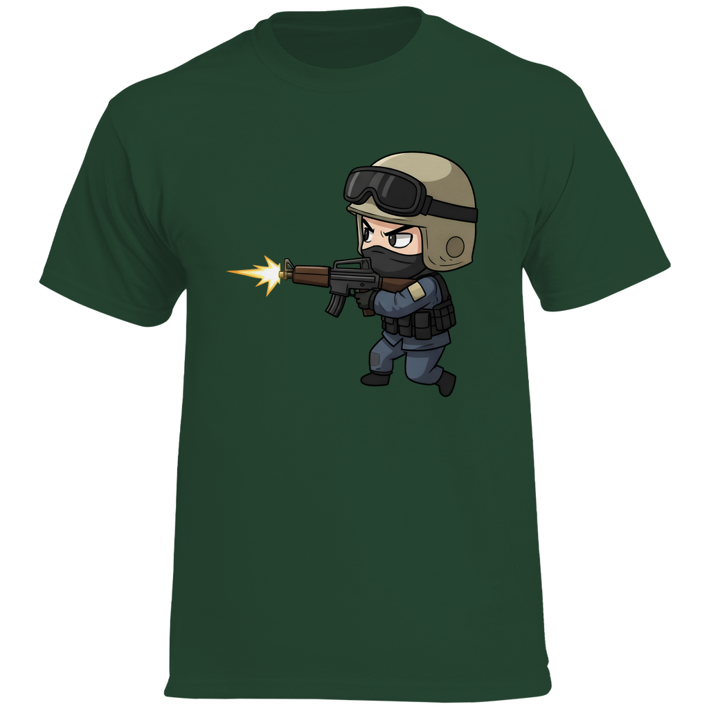 Herren Heavy Cotton T-Shirt Special Forces CSGO Chibiki Counter Strike