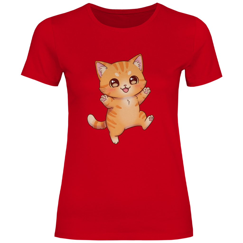 Damen T-Shirt kitty cat brownie
