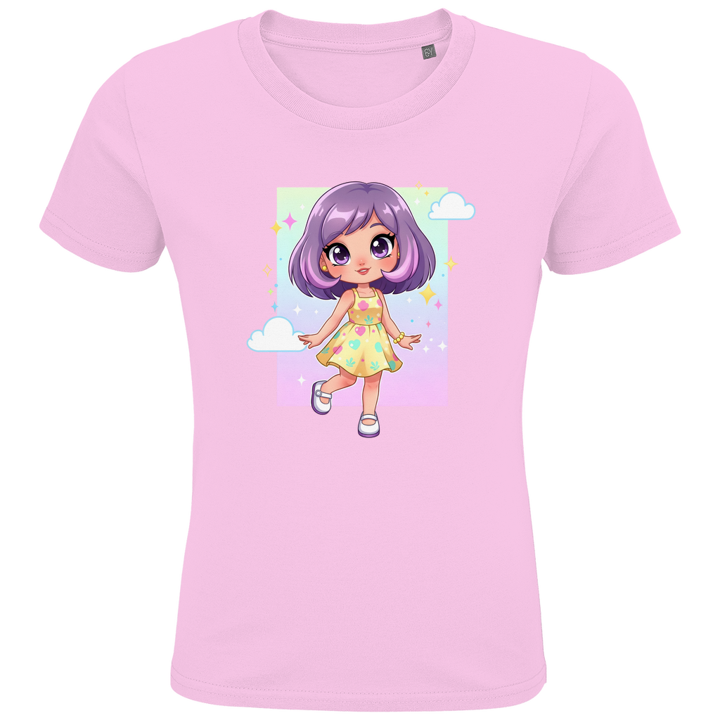 Kids Premium Organic T-Shirt girly girl purple