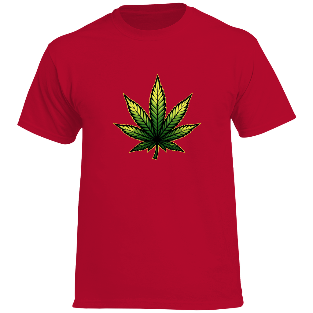 Herren Heavy Cotton T-Shirt Cannabis Logo