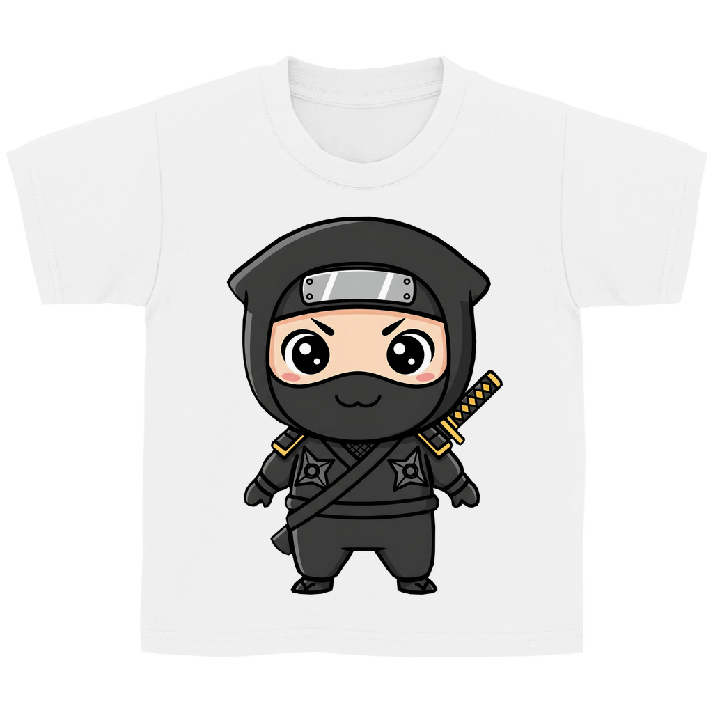 Kinder Basic T-Shirt Ninja Chibiki Shinobi black