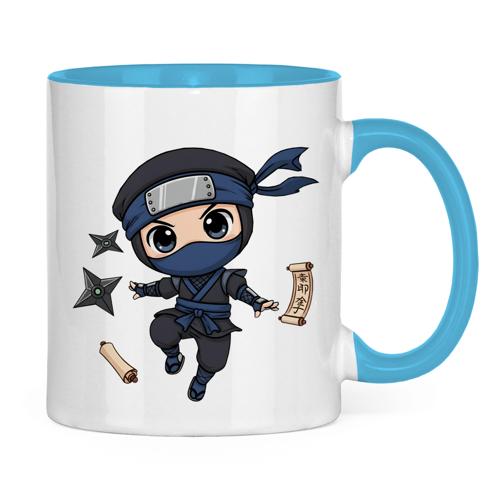 Tasse zweifarbig Ninja Chibiki Shinobi scrolls and shuriken