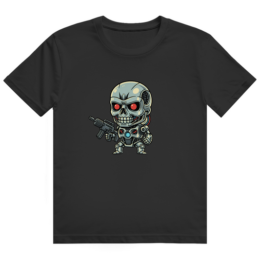 Herren Heavy Cotton T-Shirt Cyborg chibi Terminator