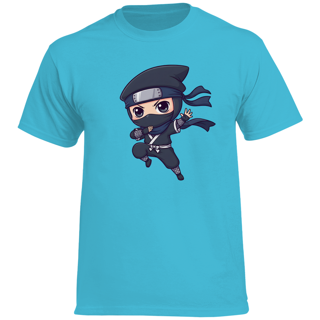Herren Heavy Cotton T-Shirt Ninja Chibiki Shinobi