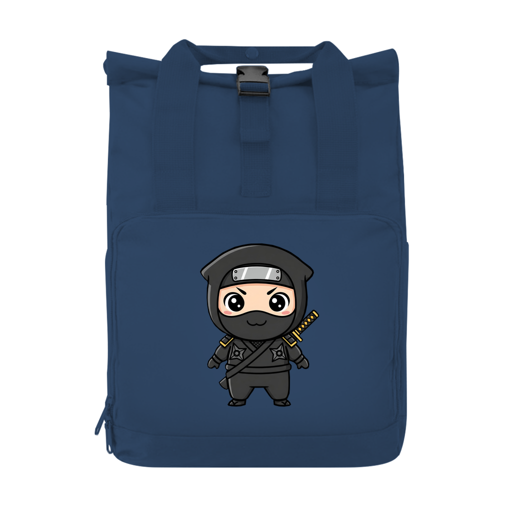 Rucksack mit Seitentasche Ninja Chibiki Shinobi black