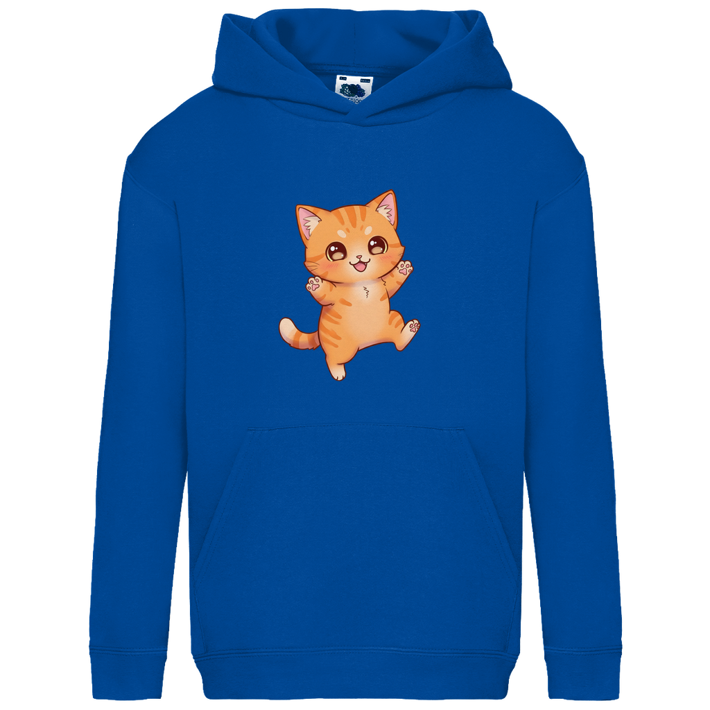 Kids Basic Hoodie kitty cat brownie