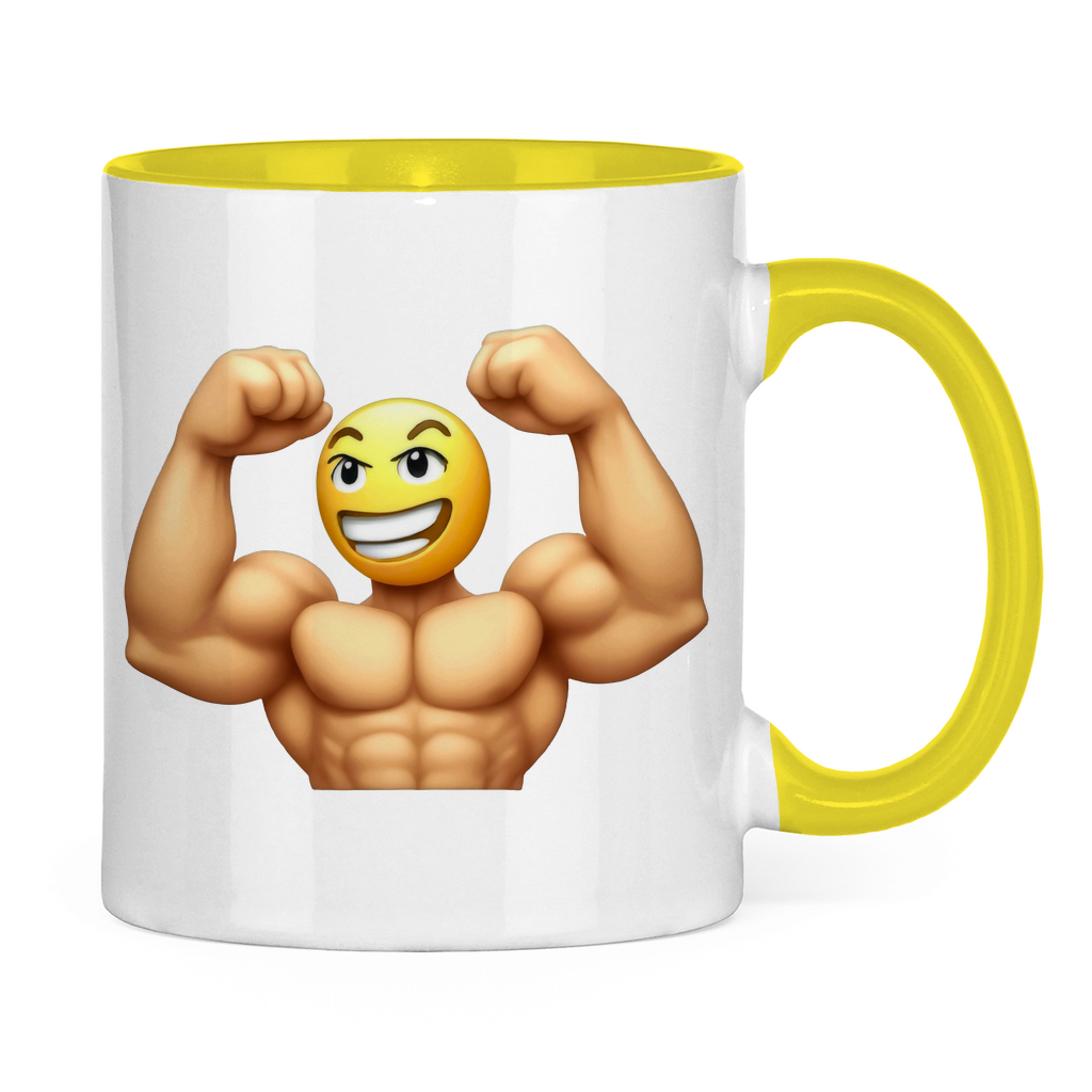 Tasse zweifarbig beefcake mucki-mann