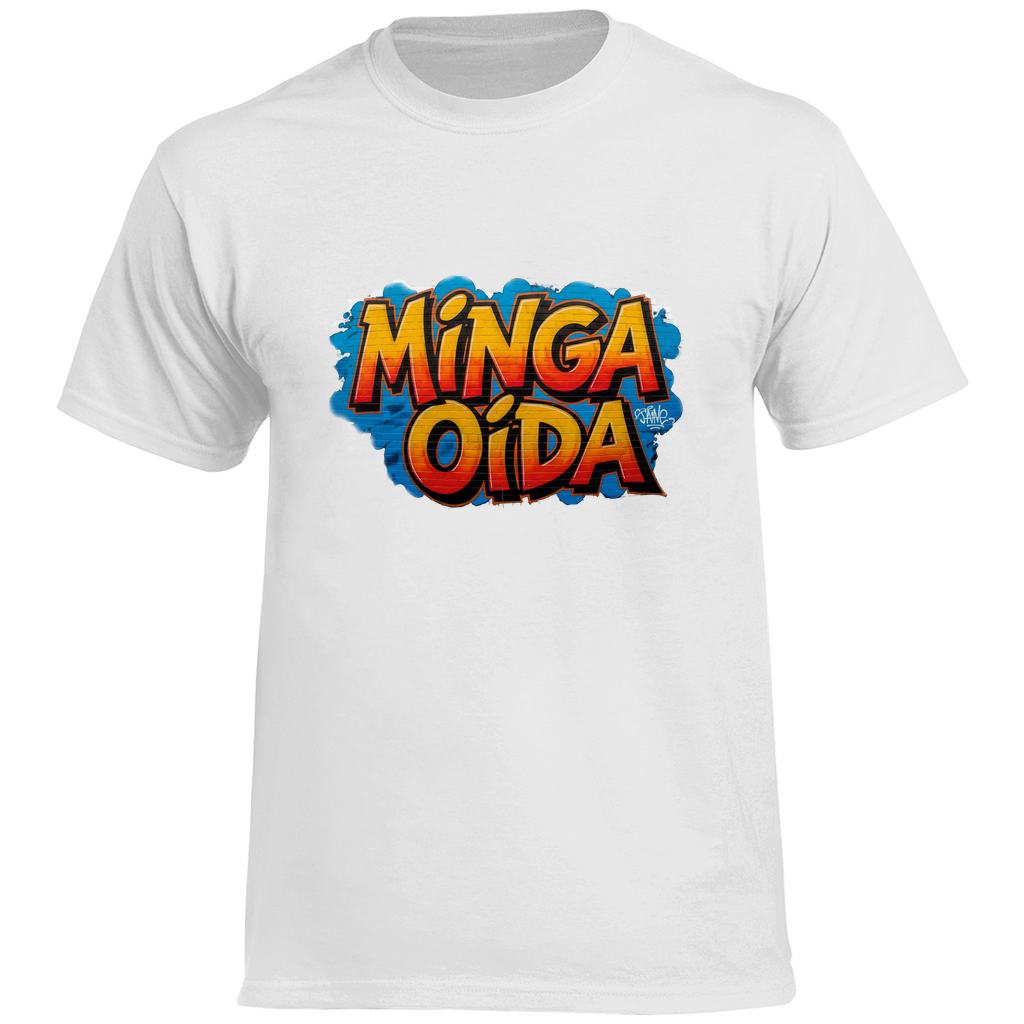 Herren Heavy Cotton T-Shirt Minga Oida Grafitti